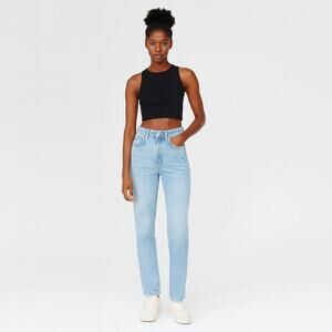 Cotton On Slim Straight Jeans Women’s Size 2 Light Wash High Rise Denim